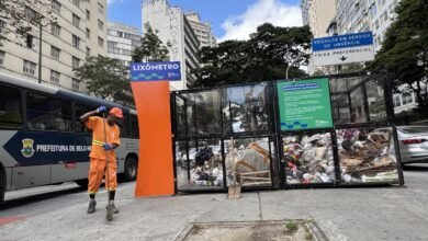 Lixômetro armazena 4,4 toneladas de resíduos recolhidos no entorno da Praça Sete