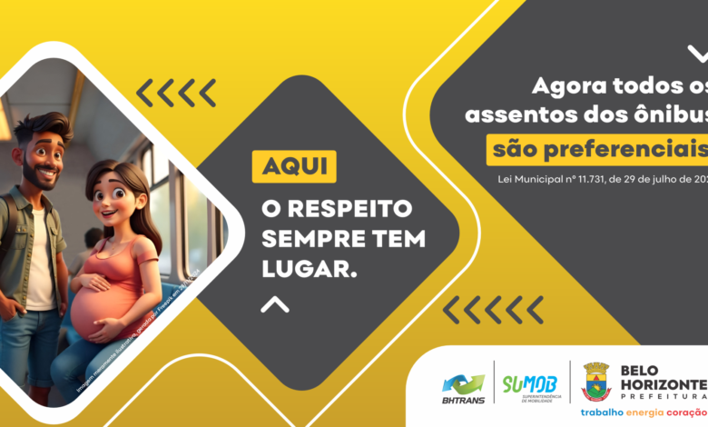 Campanha da PBH conscientiza a população sobre a prioridade nos assentos dos ônibus