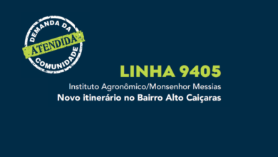 Itinerário da linha de ônibus 9405 será ampliado a partir desta quarta-feira (1º)