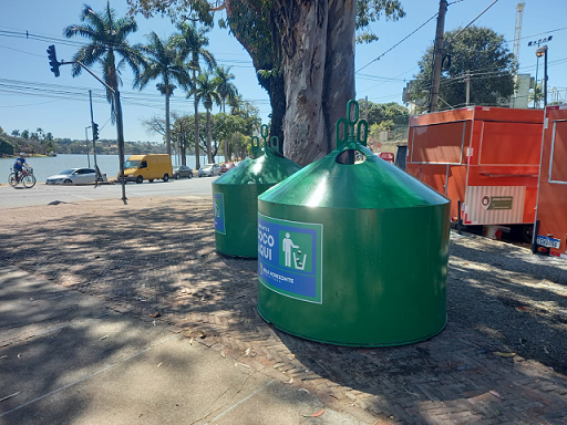 Novos contêineres reforçam a coleta de cascas de coco na Pampulha