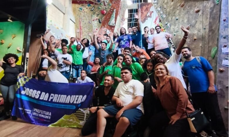 Estudantes com deficiência vivenciam escalada inclusiva nos Jogos da Primavera