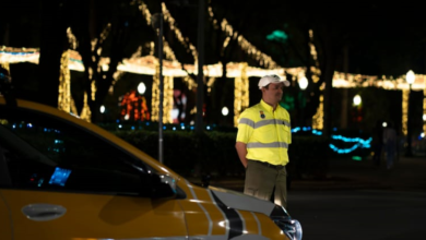 Operação de trânsito para iluminação de Natal na Praça da Liberdade