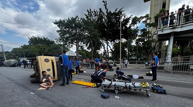 Simulado avalia capacidade de atendimento em ocorrências com múltiplas vítimas em BH